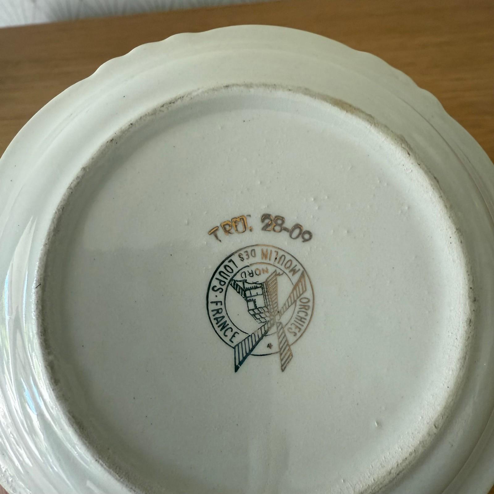 Vintage Laurent Perrier Champagne Ashtray French Porcelain Gold