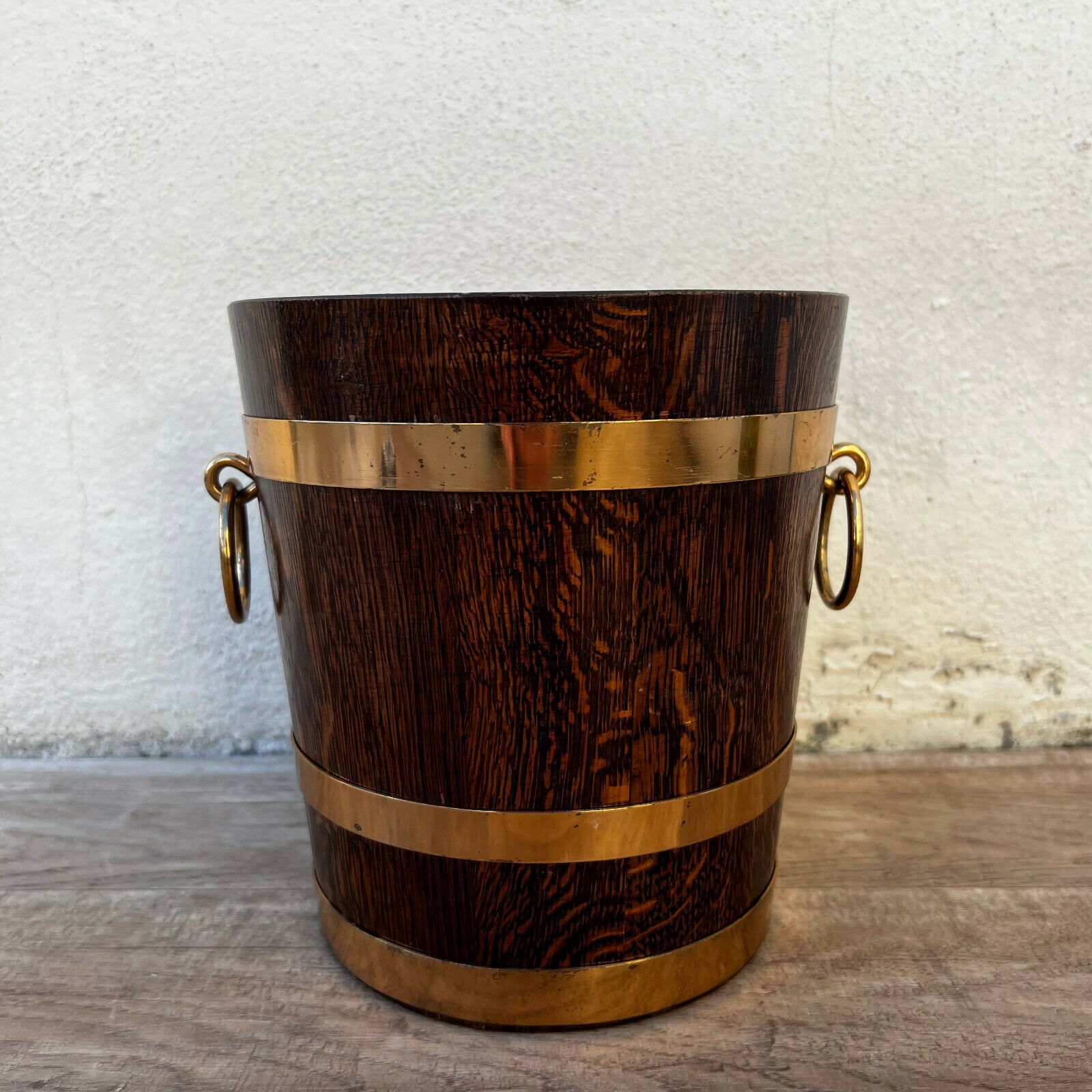 Millésime Français Champagne Seau à Glace Refroidisseur Made France Wood Brass 09022212