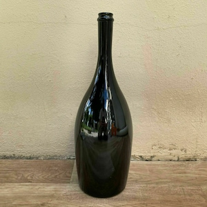 Old Big French dark Green Glass wine water circa 1920 01112111