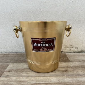 Vintage French Metal Champagne French Ice Bucket Cooler Basin ROEDERER 1302238