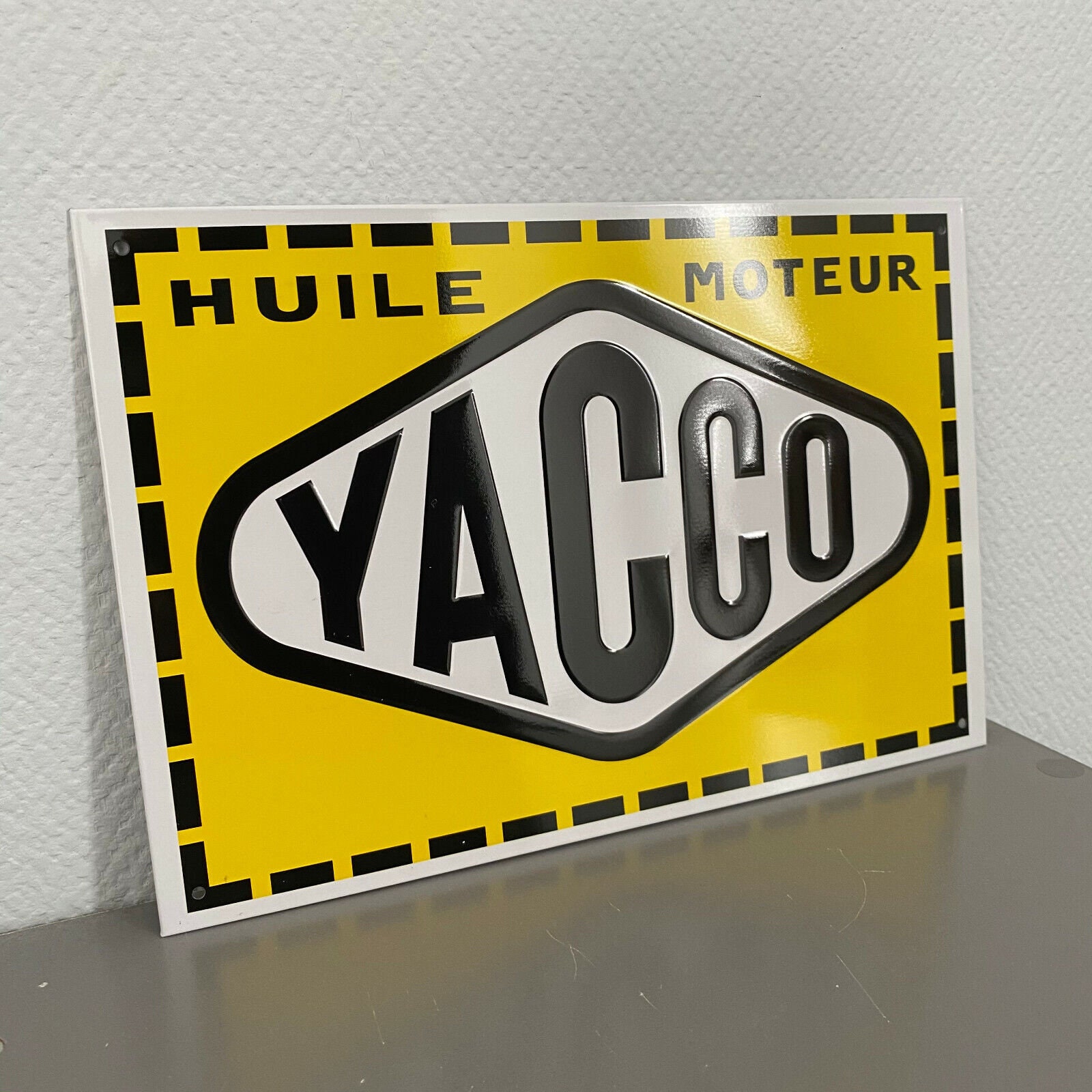Plaque émaillée Yacco chevaux - Garage/Atelier/Les plaques