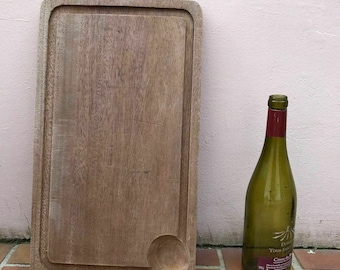 Grande Planche à Pain Vintage En Bois – Rectangulaire Avec Poignées – Déco Cuisine