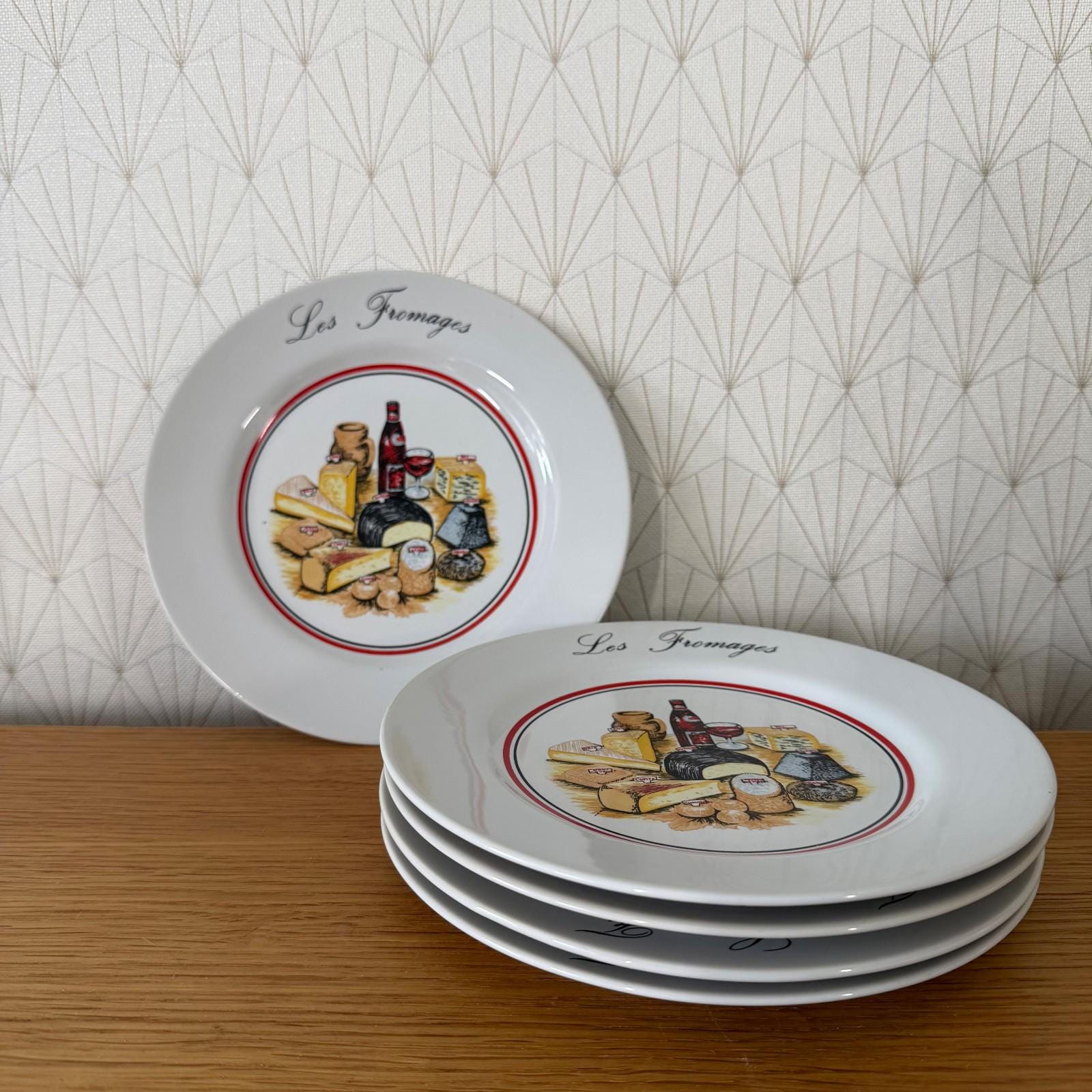 チーズ広告プレート 4枚セット | フランス 1950〜60年代 ヴィンテージ調 French fromage plate - Etsy 日本