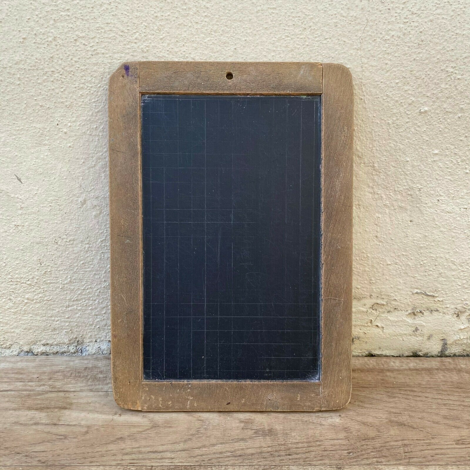 Vintage Enfants Tableau Noir Ardoise Vieille Maison Français École 16062115