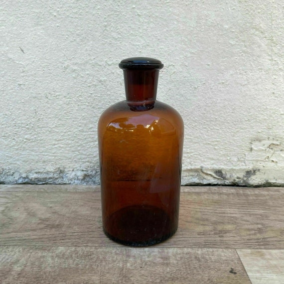 French Hand Blown Antique Apothecary Jar Bottles A