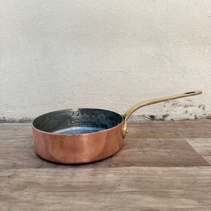 Made in France Paris French saute pan Copper Cookware 7&quot; VILLEDIEU 2407234