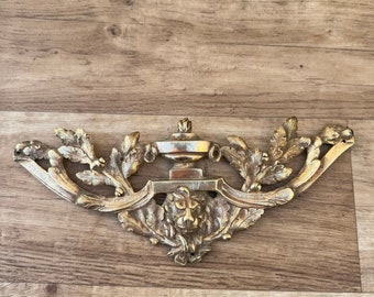 10" French Provincial drawer pulls Shabby Chic Handle Brass Lion 06022412