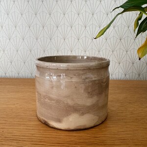 Handmade Glazed White French Confit Jam Pot Small Creil Montereau