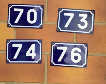 Plaque De Maison Numéro 56 – Girod – Émail Bleu – 150x100 Mm – Neuf