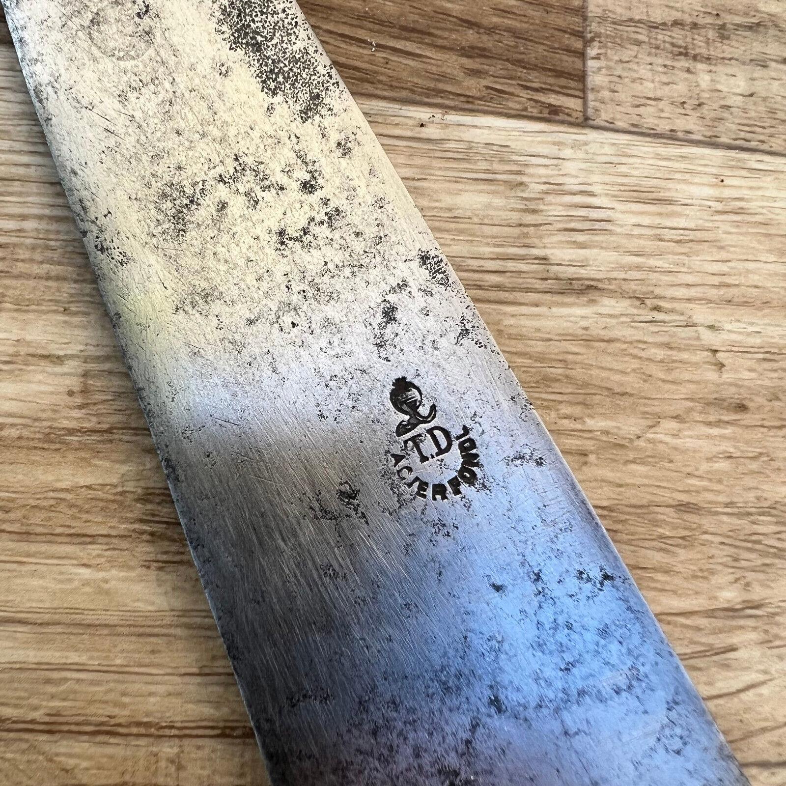 French Butcher Knife Vintage Kitchen Cutlery Solingen Steel 14 1/4