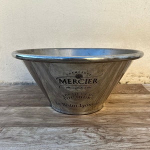 Vintage französischer Champagner Blech Eimer Kühler MERCIER 21032212