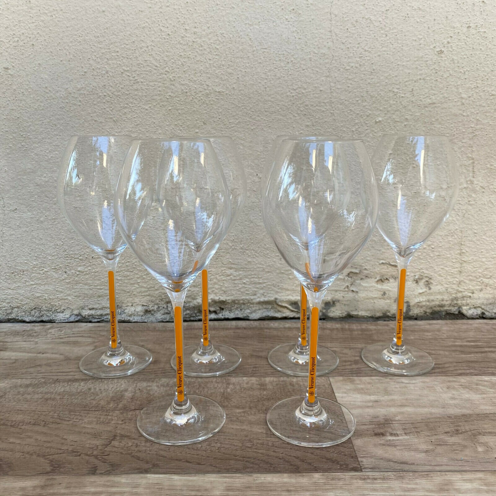 6 X Veuve Cliquot Clicquot Orange Lunettes Flûtes Coupe Glace 2002221