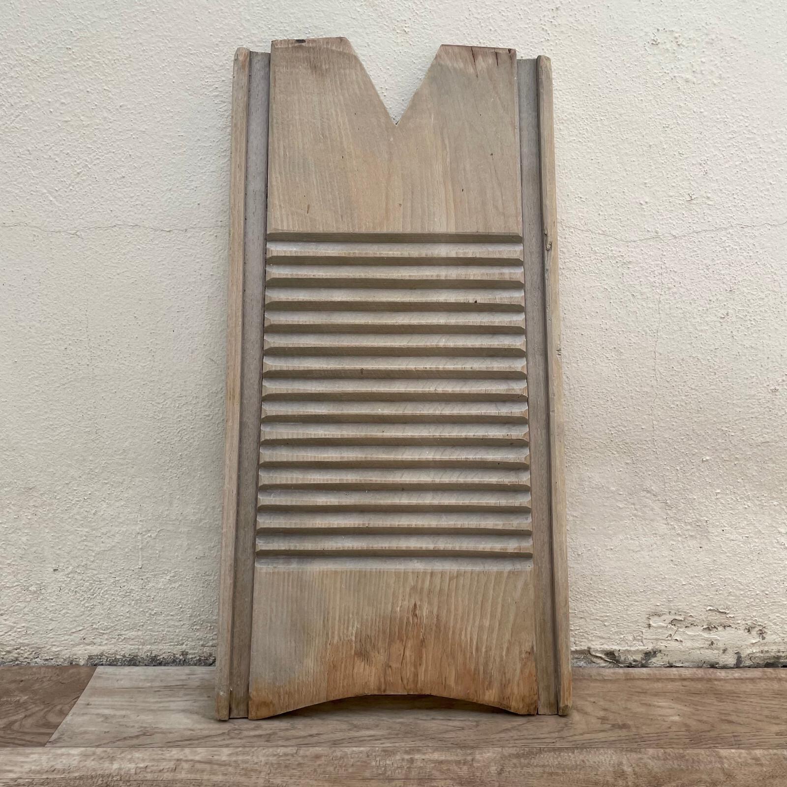 アンティーク ウォッシュボード Primitive Antique French Vintage Wood Hand Washboard Wash