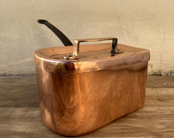 French Copper Daubiere Dovetailed Braising Pot Vintage Cookware 2801223