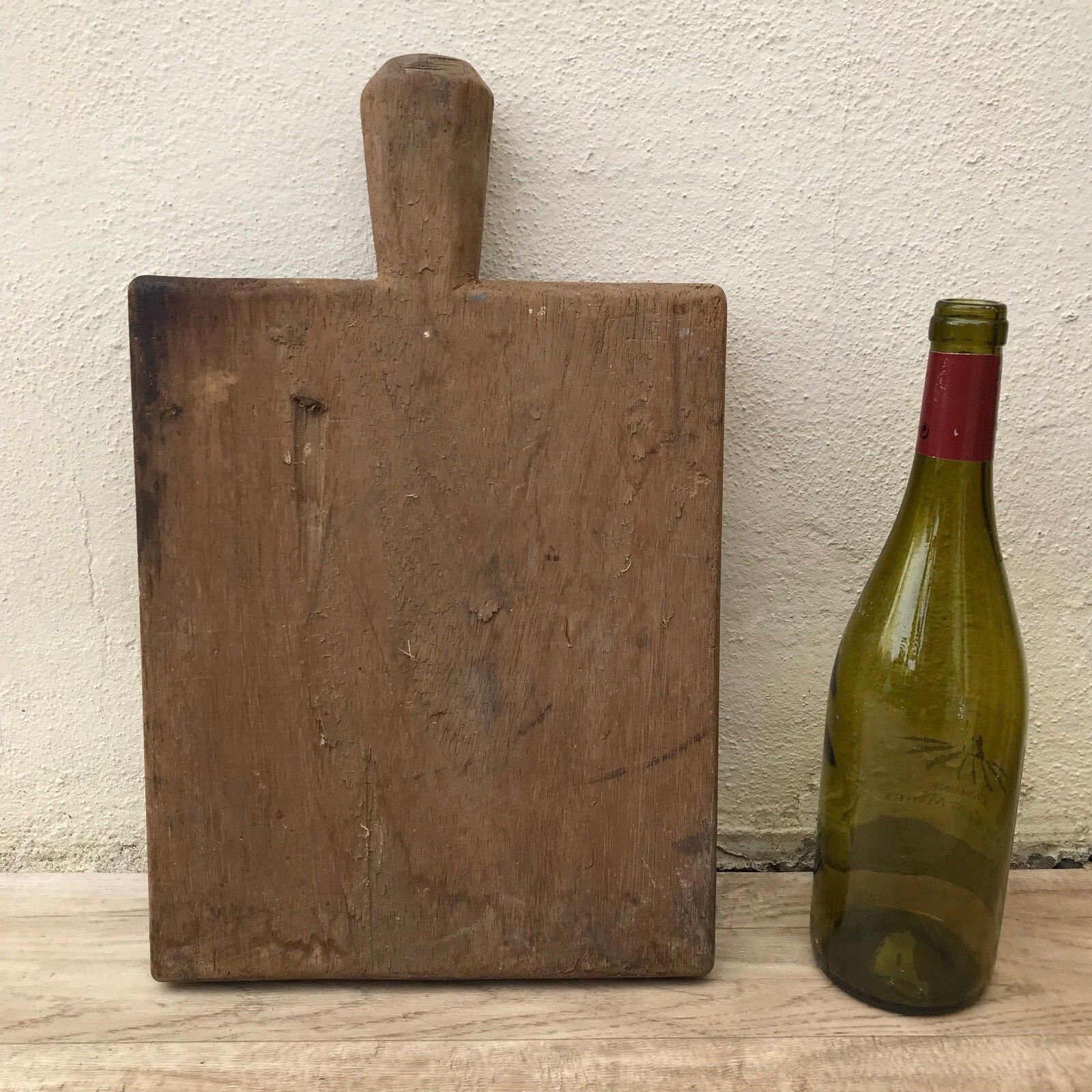 Pain Français Vintage Antique ou Planche à Découper Bois Épais 07061810