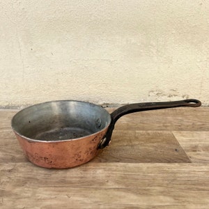 Rare Old Copper Pan French Tin Lining 7 1/4" 3.5Mm Thick Lejeune Paris 11052212
