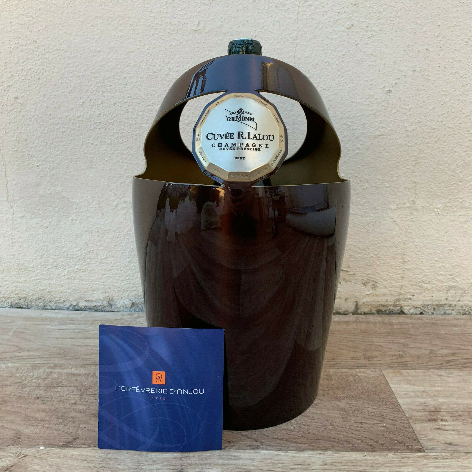 Rare Millésime Français Refroidisseur de Seau à Glace Champagne Fabriqué en 0904199 d'étain France M