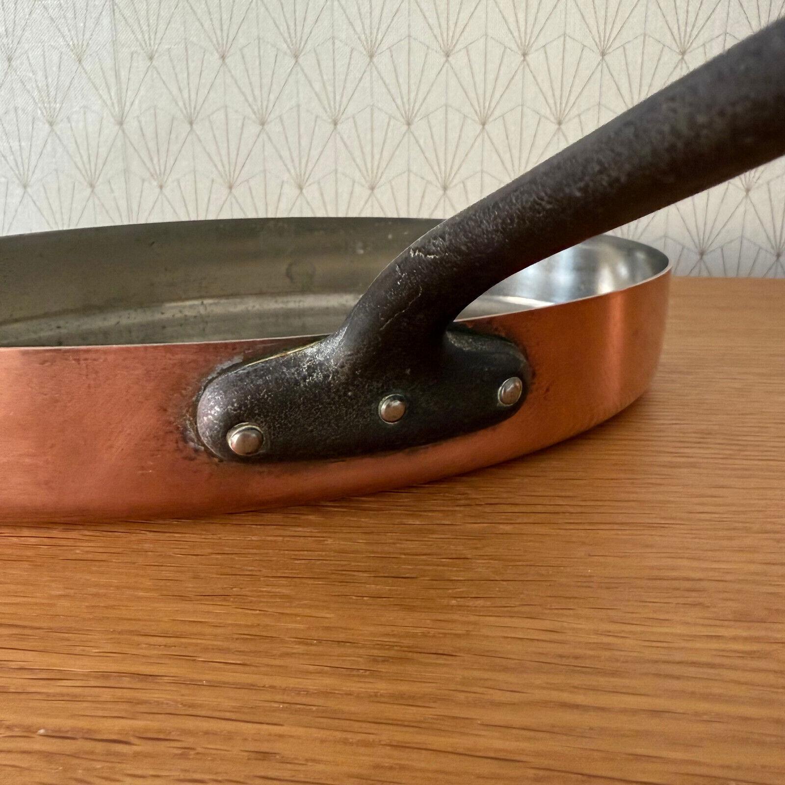 フランス製銅製調理器具 魚用フライパン 真鍮製楕円形 フランス製