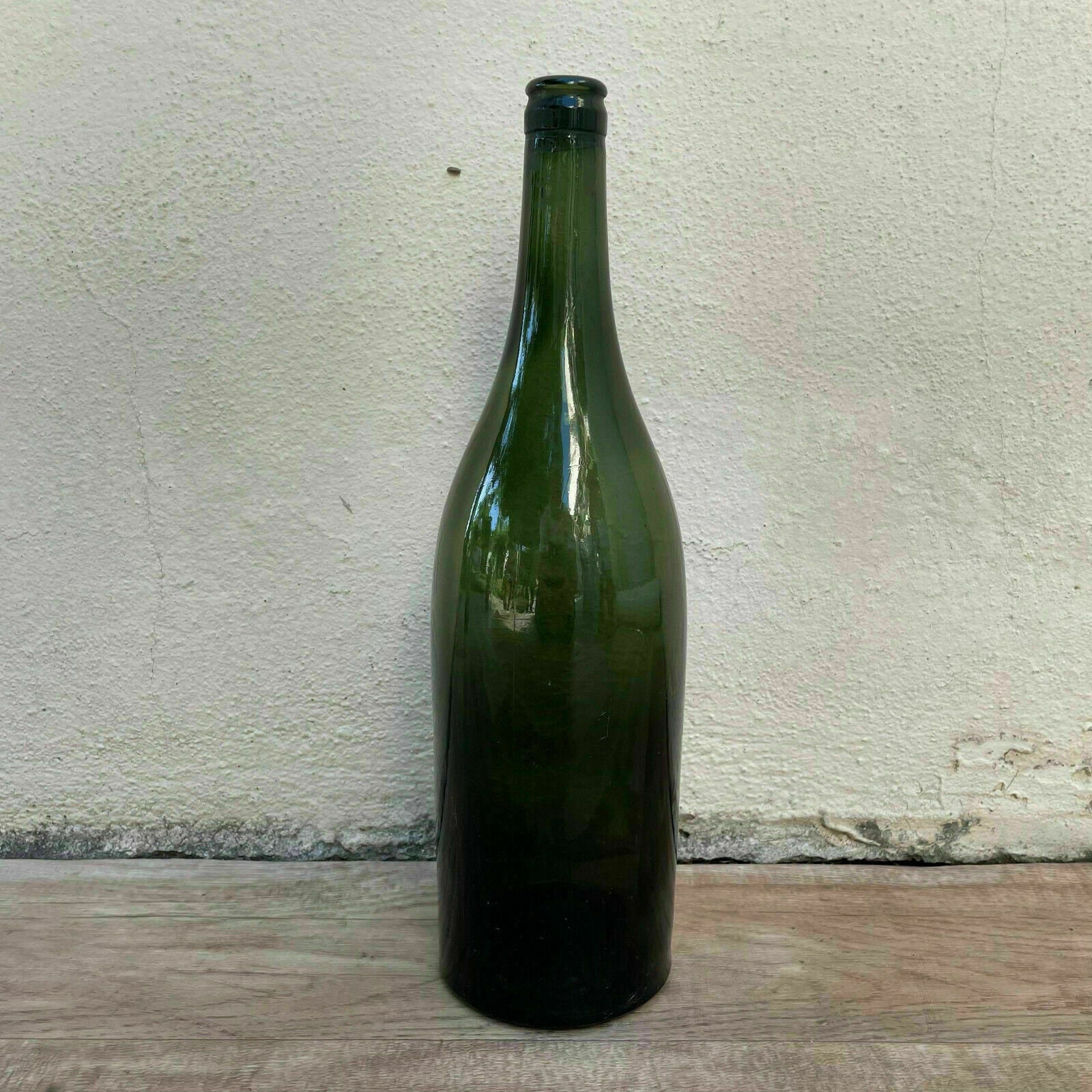 Vieille Bouteille de Pastis Au Vin Français Verre Vert Vers 1920 0201222