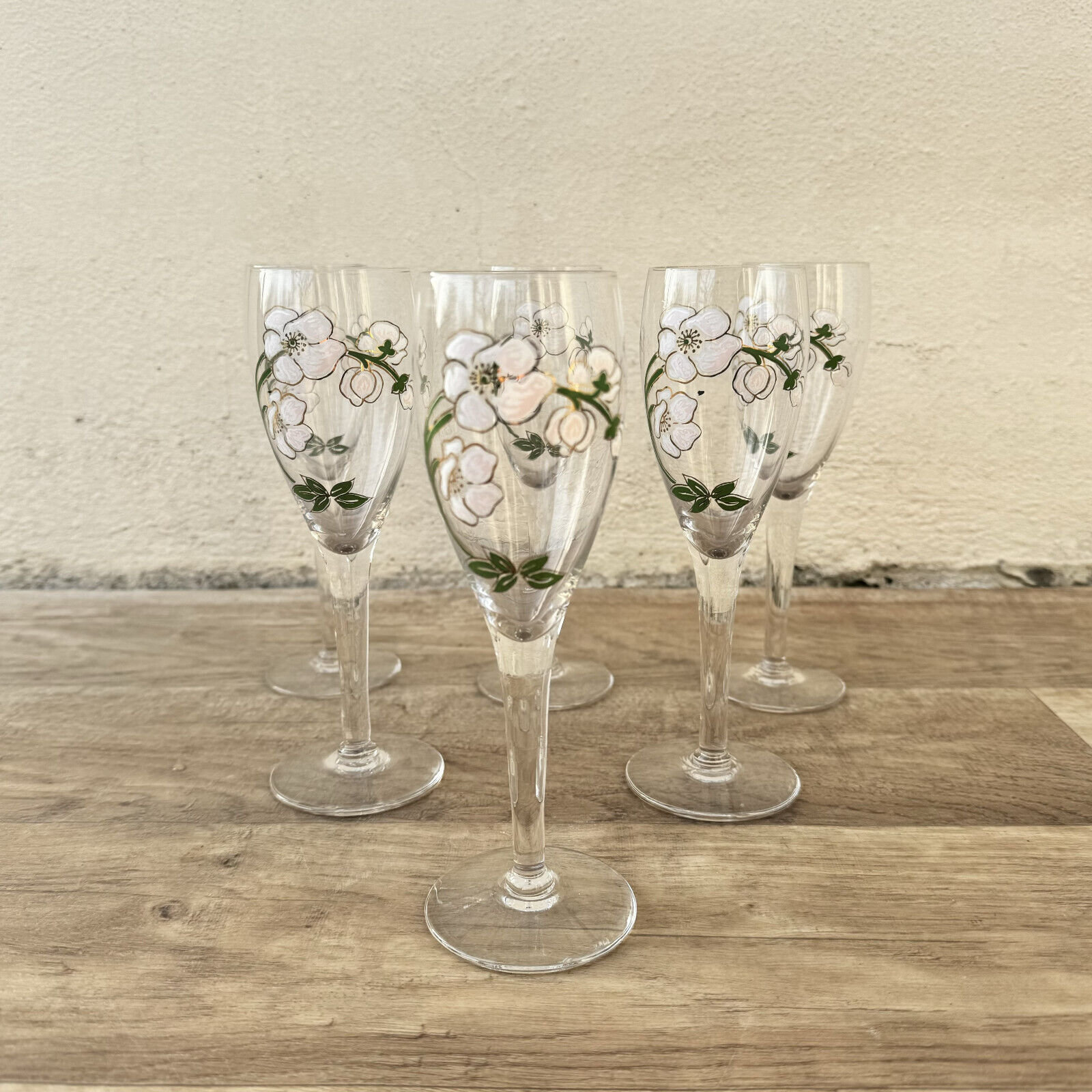 Perrier Jouët フルートグラス 6個セット 18cl Vintage 6 Perrier Jouet Belle Epoque Fleur Champagne Flutes