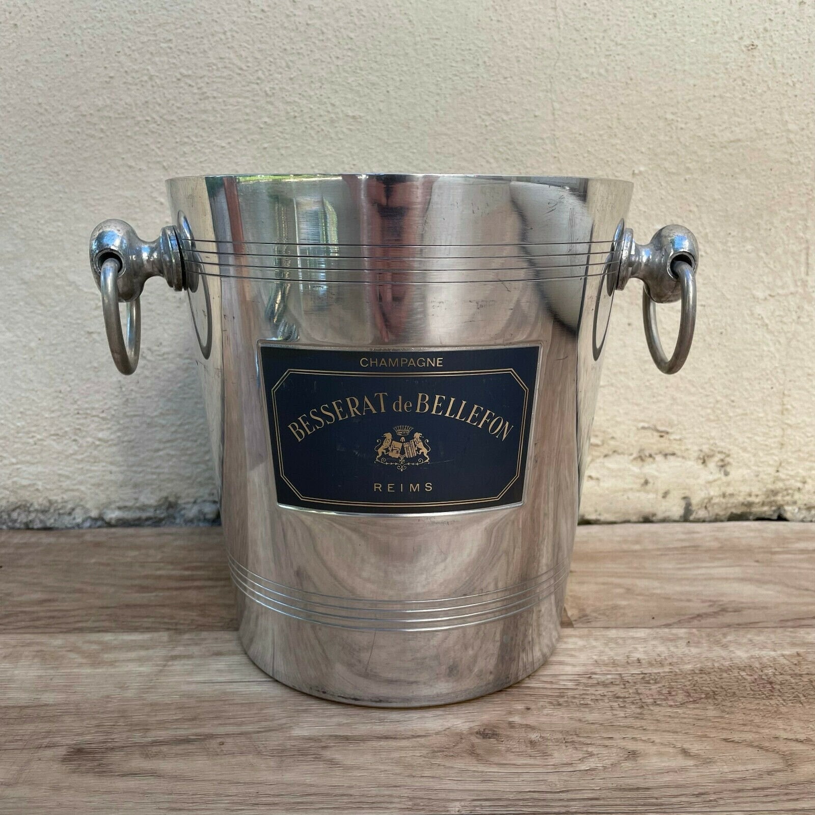 Refroidisseur de Seau à Glace Champagne Vintage Français Fabriqué en France Besserat 24082110