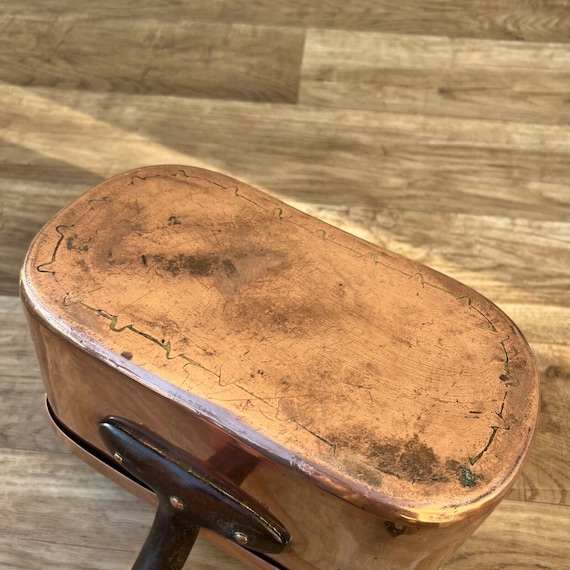 フランス製銅製ダビエール（ダブテール式煮込み鍋）ヴィンテージ調理