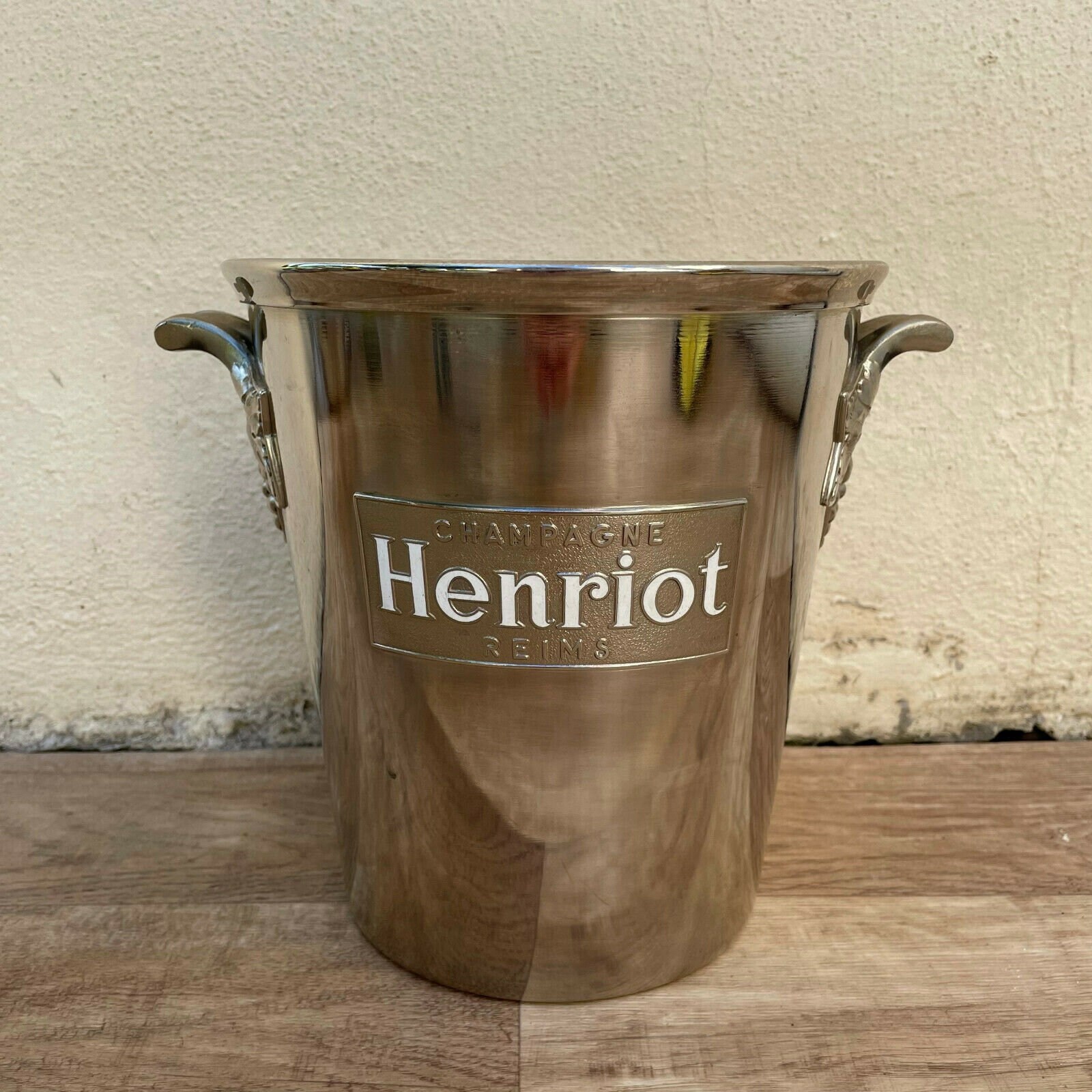 Vintage Français Champagne Silverplate Seau à Glace Refroidisseur Henriot 2407216