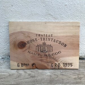 Wine Wood Crate Box Panel Vintage French wall sign LAROSE 08032218
