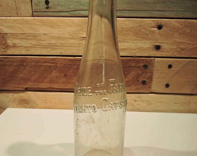 Pride of the Farm Catsup Bottle, Vintage Ketchup Bottle, Tomato Catsup