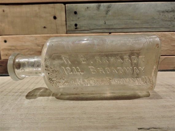 R Burkhardt 1241 Broadway Brooklyn Pharmaceutical Bottle Etsy
