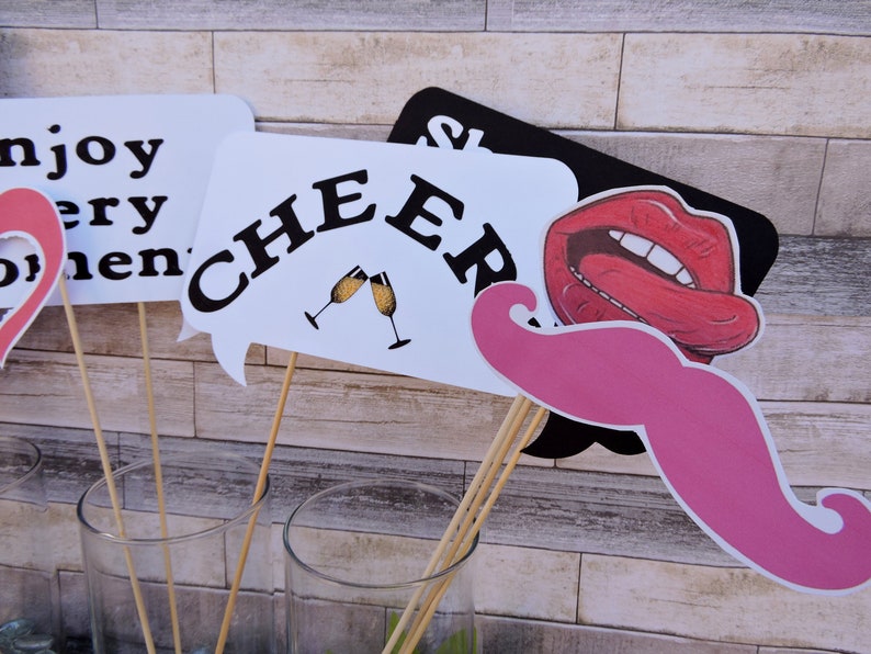 Photo Booth Props Wedding Photo Booth Props Engagement Photo Etsy