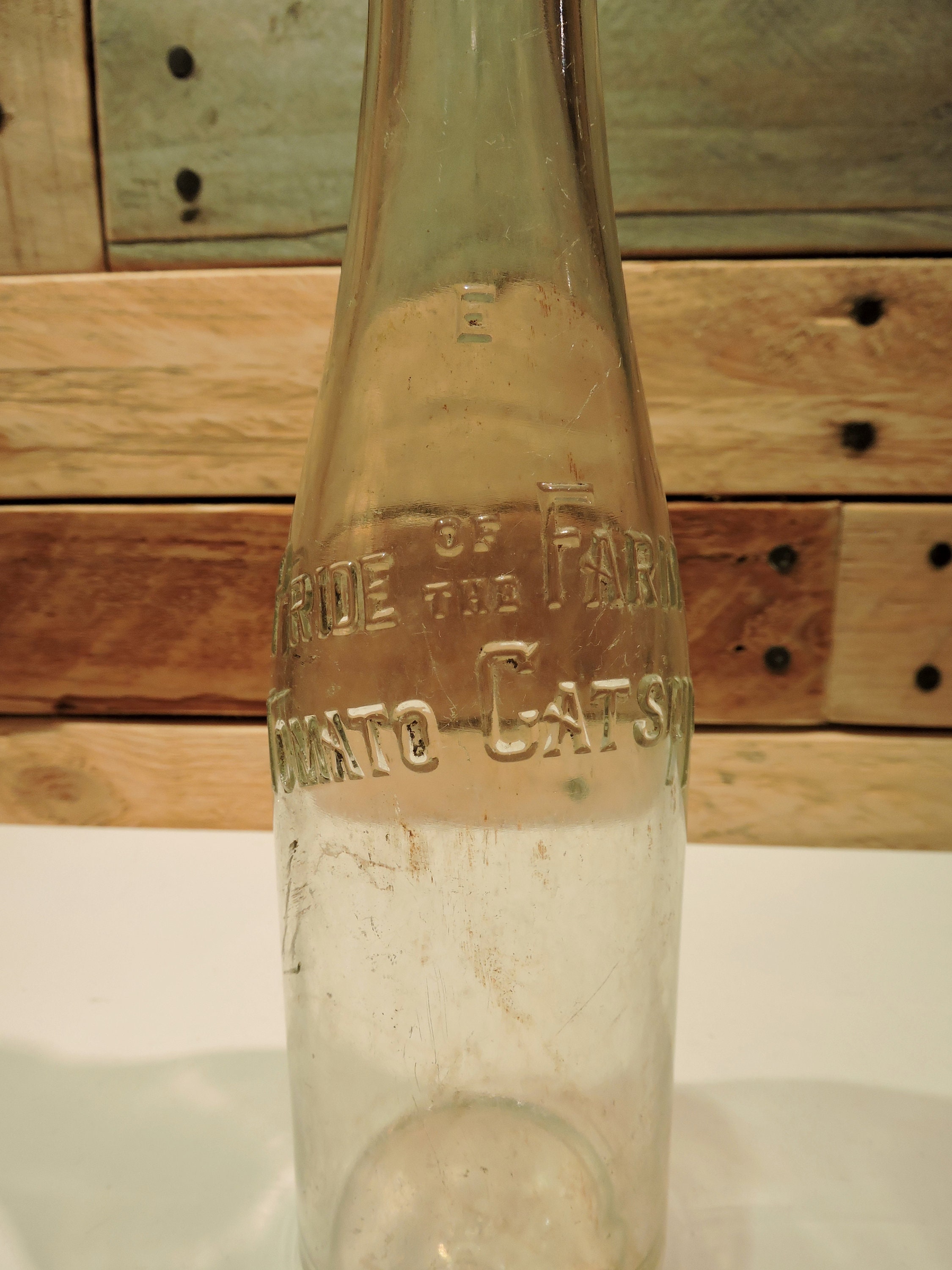 Pride of the Farm Catsup Bottle, Vintage Ketchup Bottle, Tomato Catsup