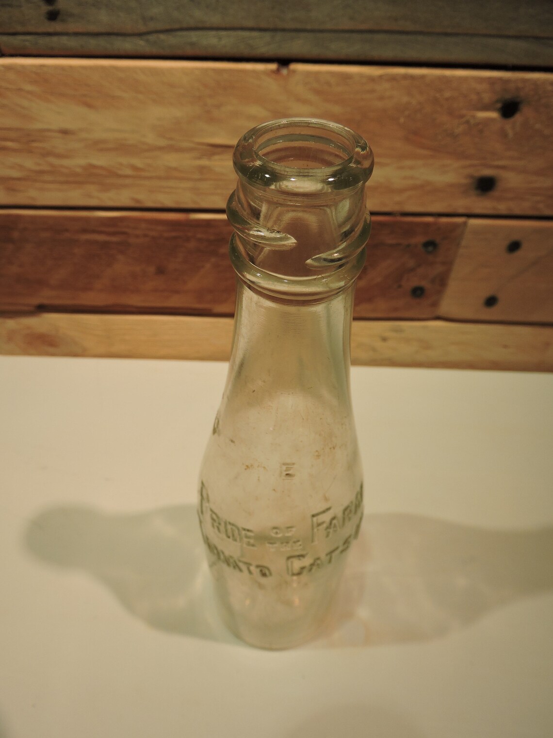 Pride of the Farm Catsup Bottle, Vintage Ketchup Bottle, Tomato Catsup