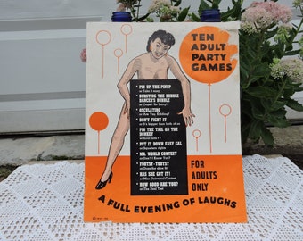 Ten Adult Party game for Adults Only a full Evening of Laughs 1957