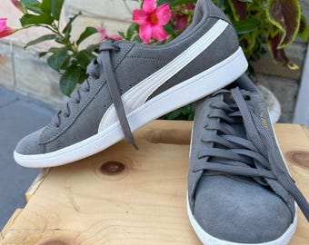 Puma Womens Sneakers, Gray Suede Sneakers US Size 9, Vikky V3 Sneaker