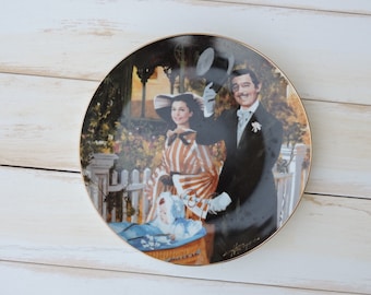 Gone With The Wind Plate, Strolling in Atlanta, Golden Anniversary Series,  W S George, 1989 Sixth in Its Series , Collectible Plate