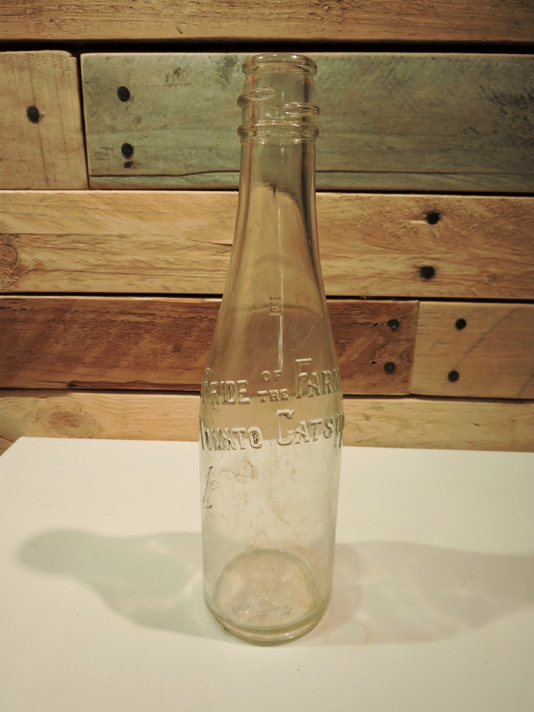 Pride of the Farm Catsup Bottle, Vintage Ketchup Bottle, Tomato Catsup