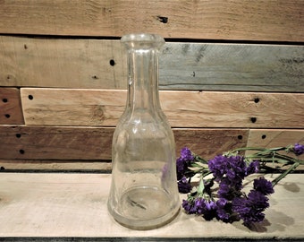 Unique Vintage Glass Bottle, Collectible Glass Bottle