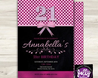navy watercolour 21st birthday invitation diy editable pdf etsy