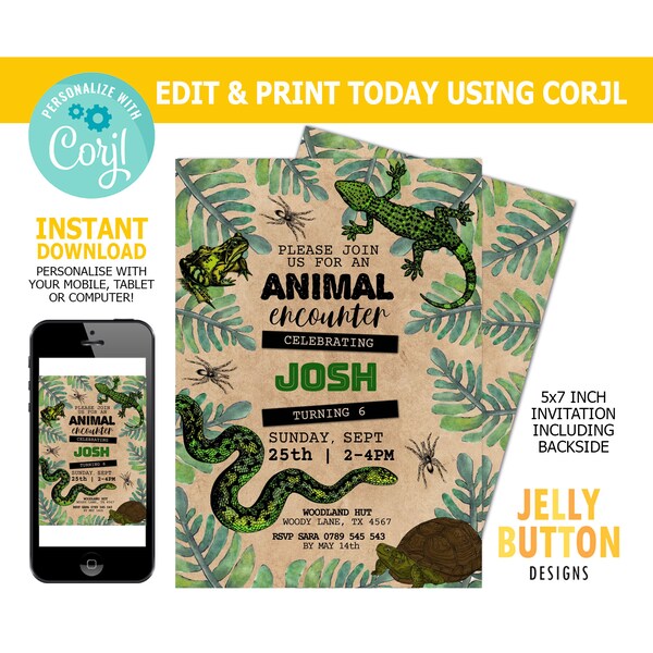 Animal Print Invite Etsy