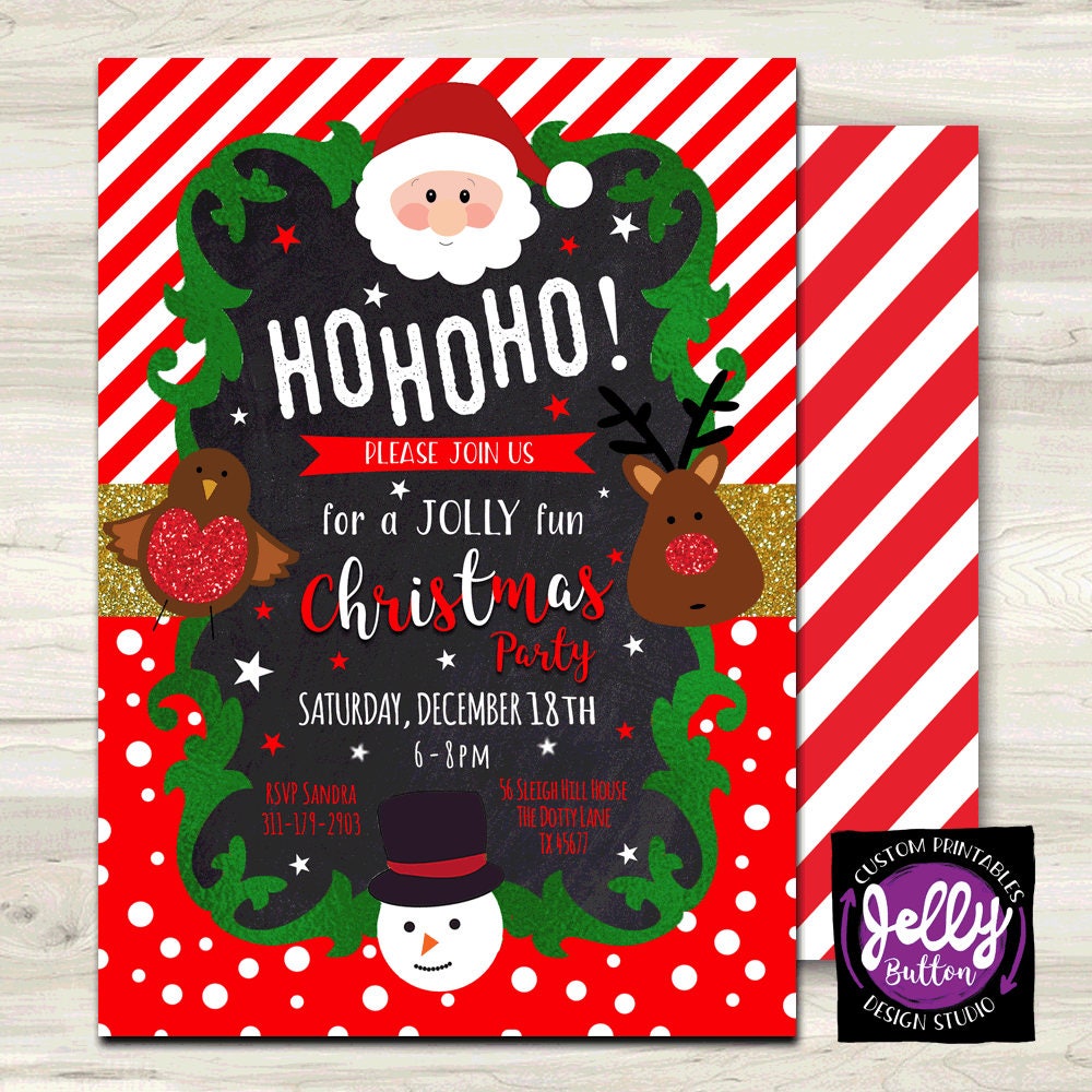 Childrens Christmas Party Invitation Kids Christmas Party - Etsy
