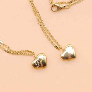 Gold Heart Pendant Necklace - Dainty Gold Heart-Shaped Jewelry