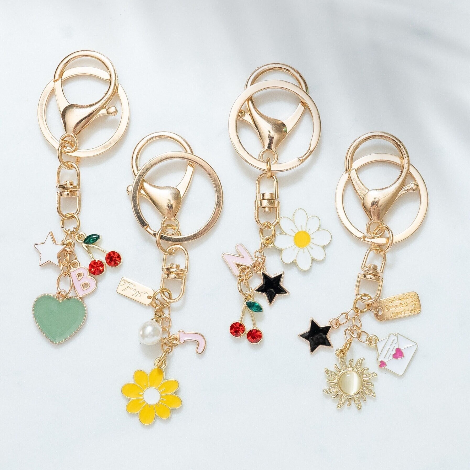 Blooming Flowers Chain Bag Charm S00 - Accessories