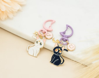 Custom Luna/Artemis Anime Moon Cat Cute Keychain, Gift for Best Friend | Birthday Gift