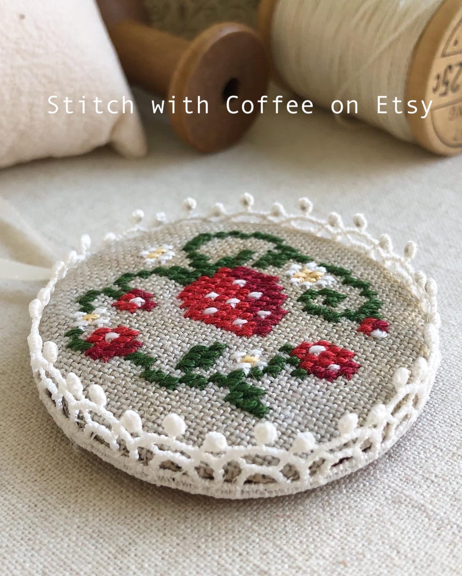 Cross Stitch Pattern Cat Tuxedo Strawberry Farm PDF Download Etsy