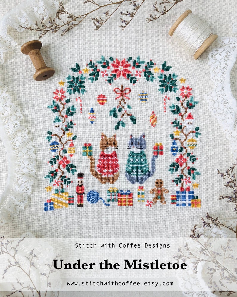 Under the Mistletoe Cross Stitch