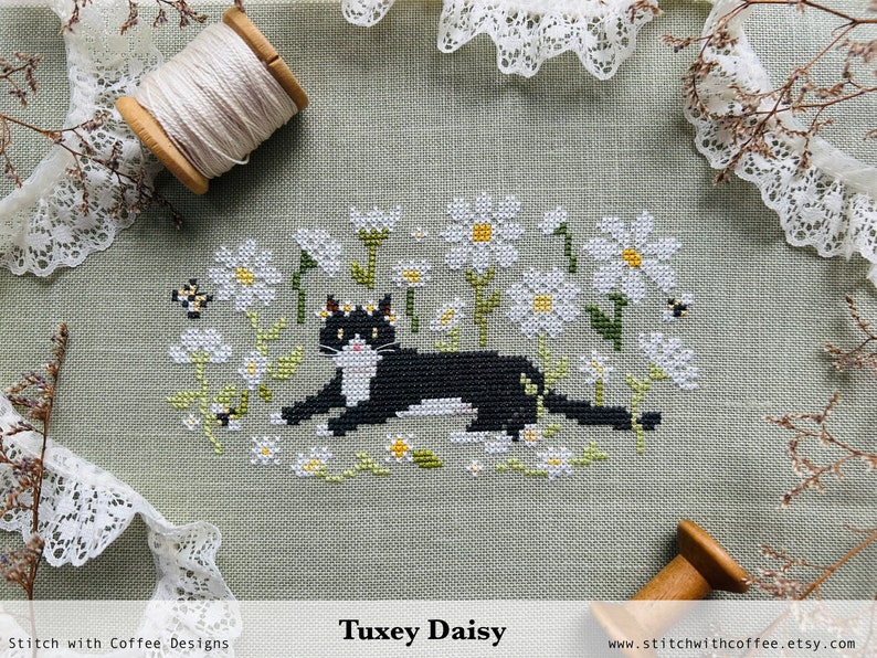 Tuxey Daisy from Stitch with Coffee Designs