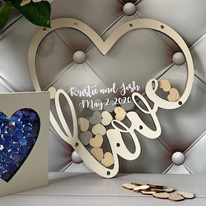 Love heart Wedding guest book alternative, Heart wedding guest book drop box, Heart dropbox, Transparent guest book, Guestbook for wedding