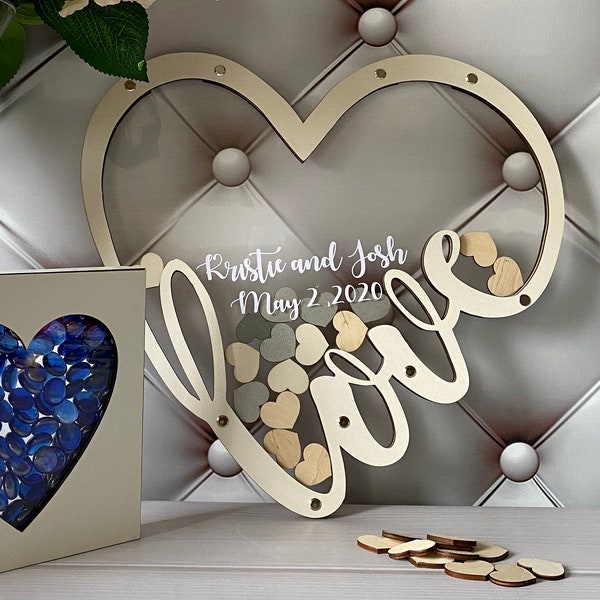 Love heart Wedding guest book alternative, Heart wedding guest book drop box, Heart dropbox, Transparent guest book, Guestbook for wedding