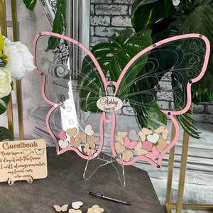 Quinceanera guest book butterfly, Birthday guest book alternative butterfly